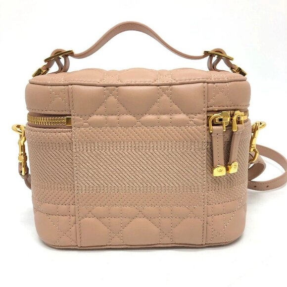 CHRISTIAN DIOR TRAVEL Small Bag Cannage Stitch 2WAY Shoulder Hand Bag Unused - Picture 3 of 16